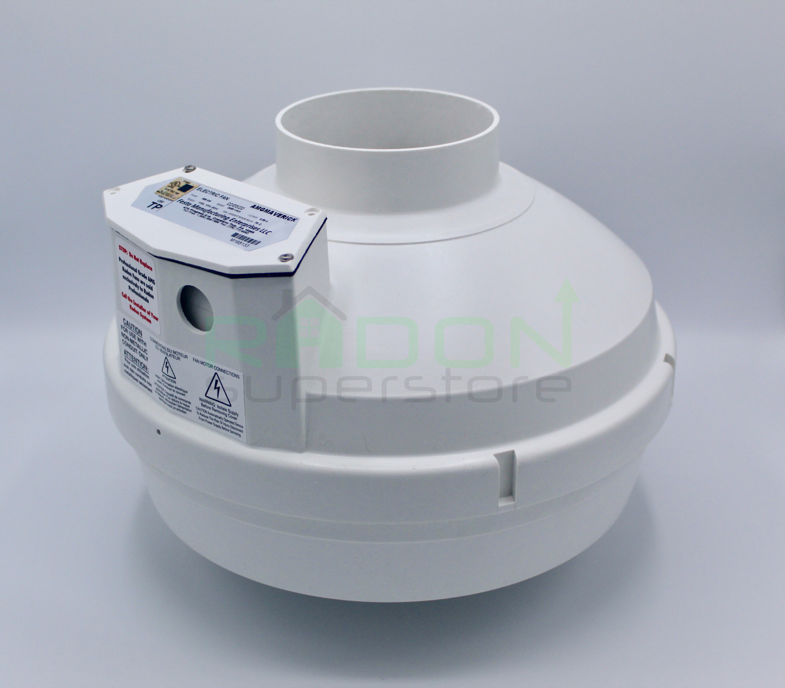 Details about   Festa Amg MAVERICK Radon Mitigation Fan HIGHEST Durability 4 inch/German Motor 